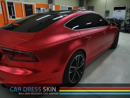택랩 무광레드크롬 Audi A7 자동차 래핑 무광랩핑 크롬랩핑 / 인천 서구