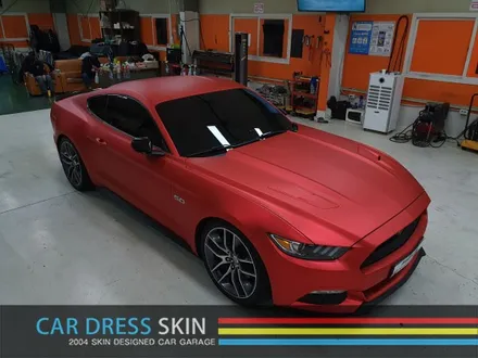 머스탱 GT 6세대 무광레드크롬 전체래핑 / 인천 서구