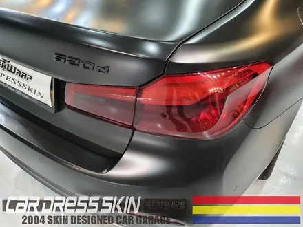 BMW G30 사틴블랙 랩핑 + 라이트필름 인천 자동차래핑 / 인천 서구