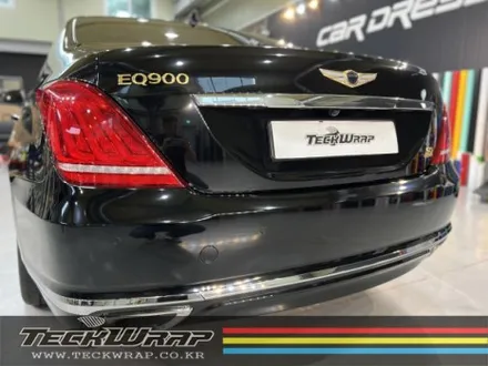 도장면 같은 블랙 하이그로시 전체랩핑 완벽한 광택도의 제네시스 EQ900 블랙랩핑 / 인천 서구