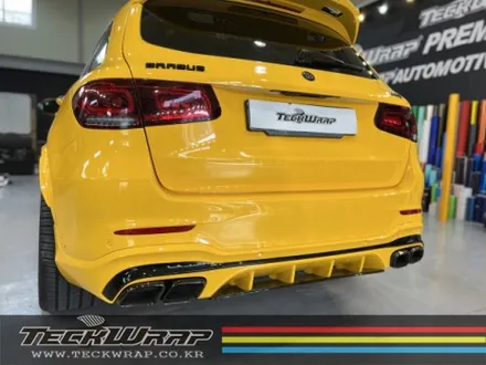 벤츠 GLC63AMG \'BRABUS\' 썬플라워옐로우 전체랩핑 + 크롬딜리트 인천랩핑 카드레스스킨 / 인천 서구