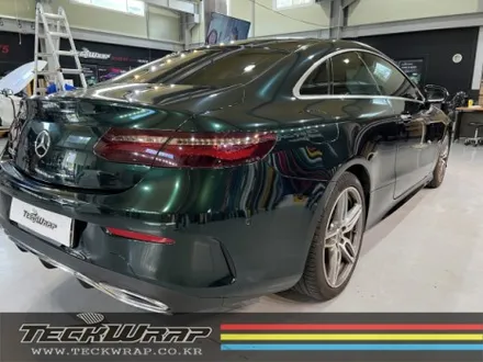 다크그린블랙 벤츠 E220d 쿠페 택랩 전체래핑 / 인천 서구