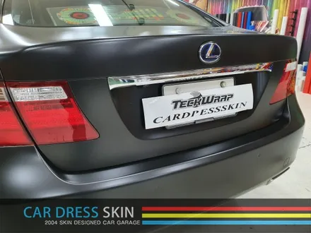 렉서스 LS600h 사틴블랙 (에이버리) 자동차 전체 래핑 / 인천 서구