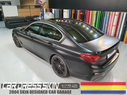 BMW G30 사틴블랙 랩핑 + 라이트필름 인천 자동차래핑 / 인천 서구