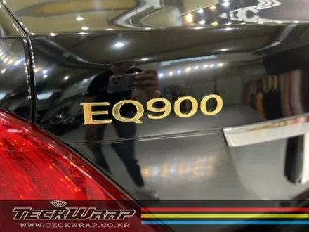 도장면 같은 블랙 하이그로시 전체랩핑 완벽한 광택도의 제네시스 EQ900 블랙랩핑 / 인천 서구
