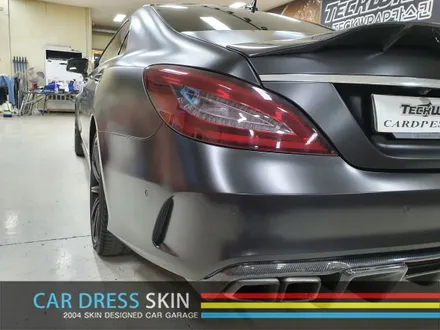 벤츠 W218 CLS63AMG 화이트▶반무광블랙(사틴블랙) 전체랩핑 / 인천 서구