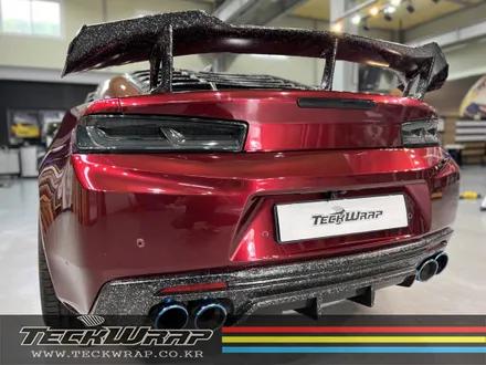 고급스러운 와인레드 카마로 끝판왕 벨벳 레드 + 포지드 카본 전체랩핑 + 전체PPF / 인천 서구