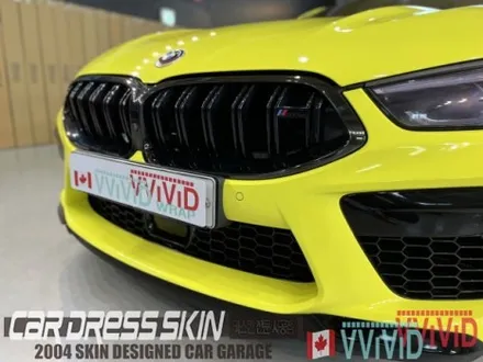 랩핑 재시공? BMW M8 기존 랩핑지 캔디레드를 제거 후 엠블런스옐로우 전체랩핑 재시공 인천 M8랩핑 / 인천 서구 가좌동