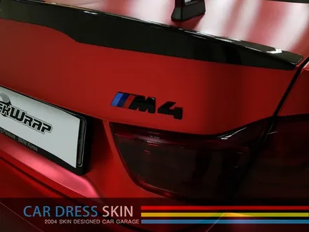 BMW M4 튜닝 무광레드크롬 인천래핑 (택랩) / 인천 서구