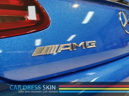 벤츠 S63AMG 랩핑 재시공 다이아몬드블루 카스킨 + 미들블랙라이트필름 / 인천 서구