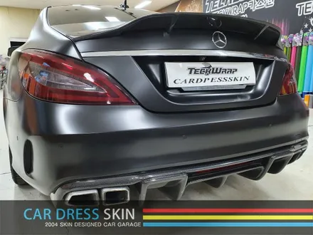 벤츠 W218 CLS63AMG 화이트▶반무광블랙(사틴블랙) 전체랩핑 / 인천 서구