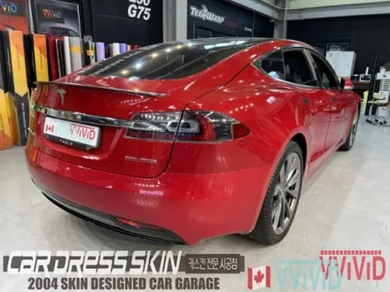 테슬라S P100D 튜닝/랩핑 \'무광건스모그그레이\' 무광크롬 전체랩핑 TeckWrap 택랩랩핑 / 인천 서구 가좌동