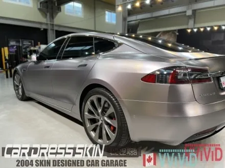 테슬라S P100D 튜닝/랩핑 \'무광건스모그그레이\' 무광크롬 전체랩핑 TeckWrap 택랩랩핑 / 인천 서구 가좌동