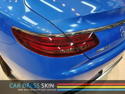 벤츠 S63AMG 랩핑 재시공 다이아몬드블루 카스킨 + 미들블랙라이트필름 / 인천 서구