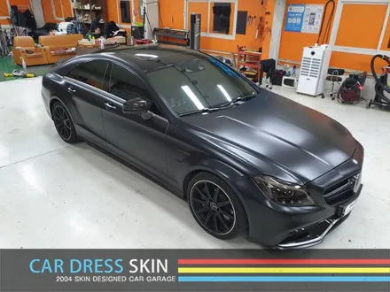 벤츠 W218 CLS63AMG 화이트▶반무광블랙(사틴블랙) 전체랩핑 / 인천 서구