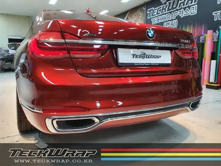 인천랩핑 BMW 740Li 화이트 필름 제거 ▶ 캔디다크레드 자동차랩핑 재시공 / 인천 서구