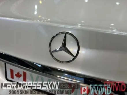 진주색의 화이트랩핑 벤츠 S63AMG 고급스러운 화이트펄 전체랩핑 / 인천 서구 가좌동