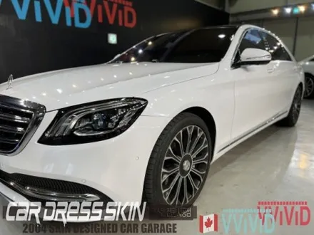 하이그로시 화이트 도장면 같은 광택도의 순정 화이트랩핑 벤츠 S560 유광화이트 전체랩핑 / 인천 서구 가좌동
