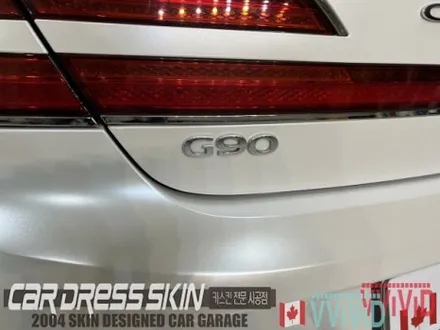 제네시스 \'마테호른화이트\'보다 고급스러운 무광화이트랩핑 G90 사틴화이트 전체랩핑 / 인천 서구 가좌동