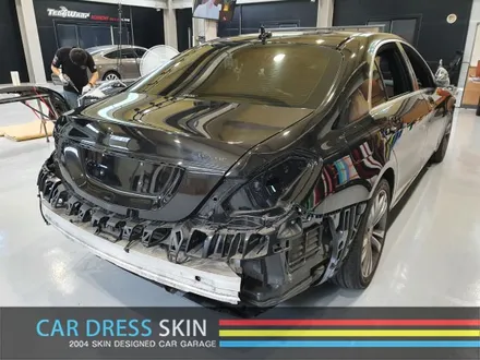 인천랩핑 극강의 다이아몬펄 벤츠 S400d 에이버리슈프림 다이아몬드 화이트 전체랩핑 / 인천 서구