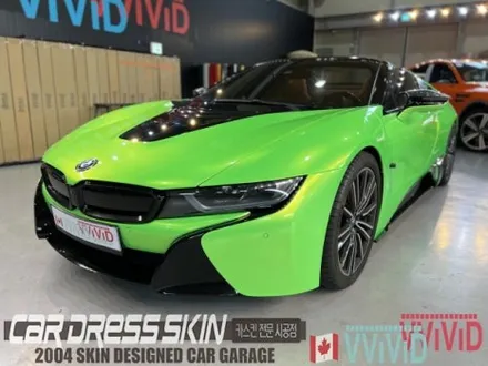 BMW i8 로드스터 형광캔디그린랩핑 \