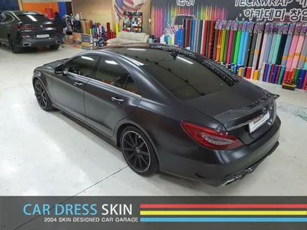 벤츠 W218 CLS63AMG 화이트▶반무광블랙(사틴블랙) 전체랩핑 / 인천 서구