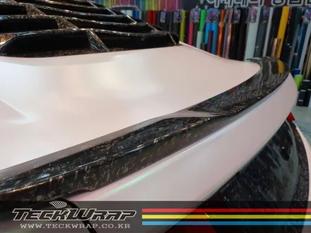 머스탱 랩핑 택랩(TeckWrap)오로라화이트 화이트+핑크 카멜레온 전체랩핑 / 인천 서구