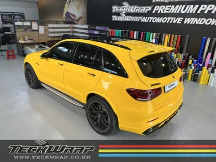 벤츠 GLC63AMG \'BRABUS\' 썬플라워옐로우 전체랩핑 + 크롬딜리트 인천랩핑 카드레스스킨 / 인천 서구