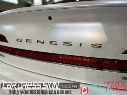 제네시스 \'마테호른화이트\'보다 고급스러운 무광화이트랩핑 G90 사틴화이트 전체랩핑 / 인천 서구 가좌동