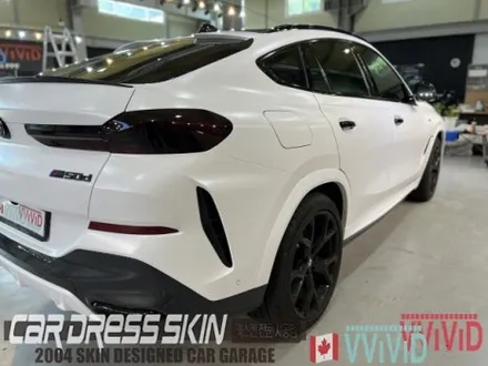 BMW X6(G06) 무광화이트 \'사틴화이트\' 크롬딜리트 전체랩핑 + 라이트필름 / 인천 서구 가좌동