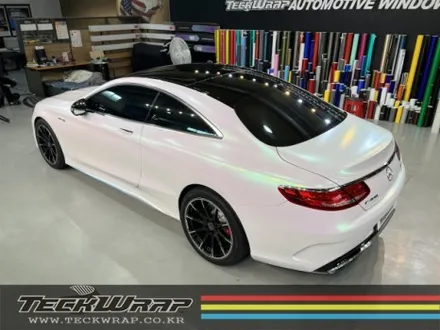 벤츠 S63AMG 오로라화이트(핑크카멜레온) 인천 벤츠랩핑 / 인천 서구