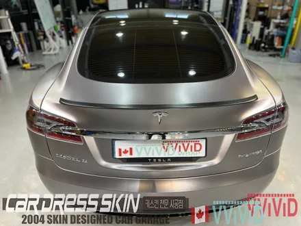 테슬라S P100D 튜닝/랩핑 \'무광건스모그그레이\' 무광크롬 전체랩핑 TeckWrap 택랩랩핑 / 인천 서구 가좌동