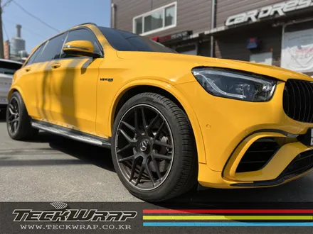 벤츠 GLC63AMG \'BRABUS\' 썬플라워옐로우 전체랩핑 + 크롬딜리트 인천랩핑 카드레스스킨 / 인천 서구
