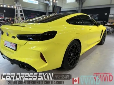 랩핑 재시공? BMW M8 기존 랩핑지 캔디레드를 제거 후 엠블런스옐로우 전체랩핑 재시공 인천 M8랩핑 / 인천 서구 가좌동