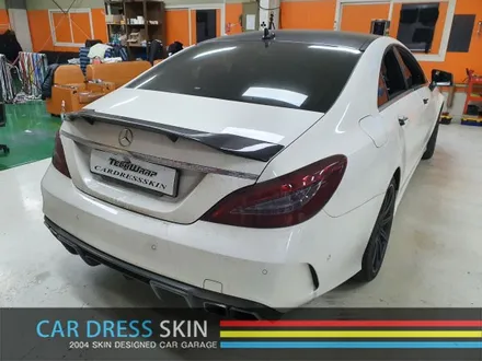 벤츠 W218 CLS63AMG 화이트▶반무광블랙(사틴블랙) 전체랩핑 / 인천 서구