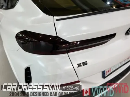 BMW X6(G06) 무광화이트 \'사틴화이트\' 크롬딜리트 전체랩핑 + 라이트필름 / 인천 서구 가좌동