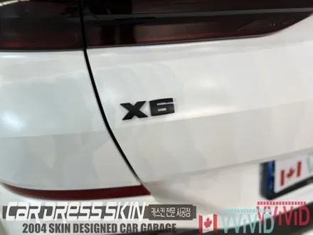 BMW X6(G06) 무광화이트 \'사틴화이트\' 크롬딜리트 전체랩핑 + 라이트필름 / 인천 서구 가좌동