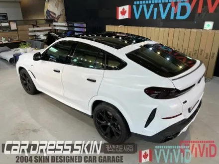 BMW X6(G06) 무광화이트 \'사틴화이트\' 크롬딜리트 전체랩핑 + 라이트필름 / 인천 서구 가좌동