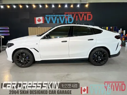 BMW X6(G06) 무광화이트 \'사틴화이트\' 크롬딜리트 전체랩핑 + 라이트필름 / 인천 서구 가좌동