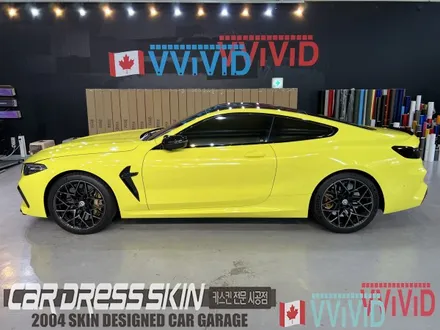 랩핑 재시공? BMW M8 기존 랩핑지 캔디레드를 제거 후 엠블런스옐로우 전체랩핑 재시공 인천 M8랩핑 / 인천 서구 가좌동