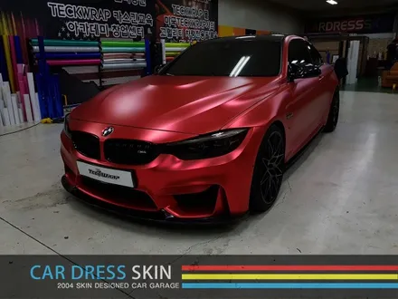 BMW M4 튜닝 무광레드크롬 인천래핑 (택랩) / 인천 서구