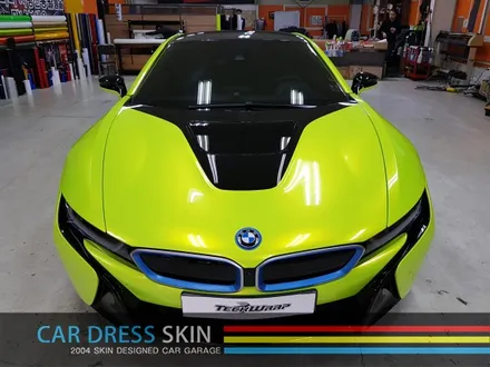 BMW i8 캔디옐로우형광 카스킨 X 카드레스스킨 / 인천 서구