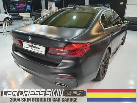 BMW G30 사틴블랙 랩핑 + 라이트필름 인천 자동차래핑 / 인천 서구