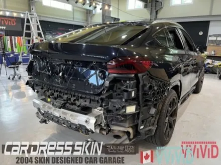 BMW X6(G06) 무광화이트 \'사틴화이트\' 크롬딜리트 전체랩핑 + 라이트필름 / 인천 서구 가좌동