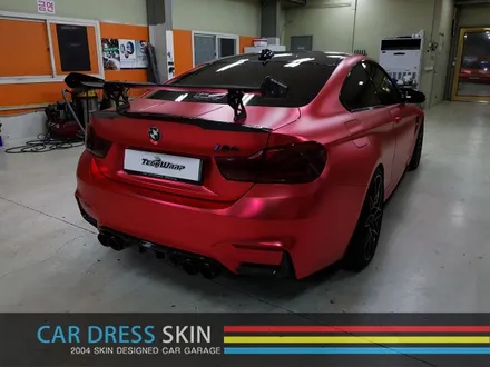 BMW M4 튜닝 무광레드크롬 인천래핑 (택랩) / 인천 서구