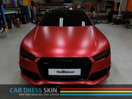 진리의 무광크롬 다크레드크롬 랩핑 X Audi RS7 / 인천 서구