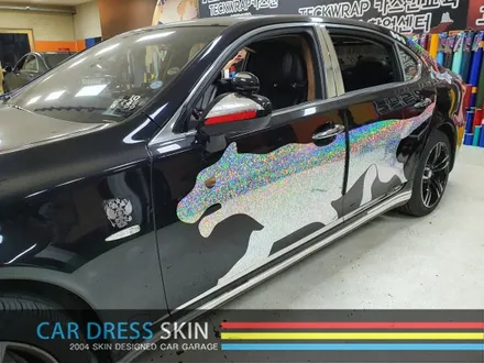 렉서스 LS600h 사틴블랙 (에이버리) 자동차 전체 래핑 / 인천 서구