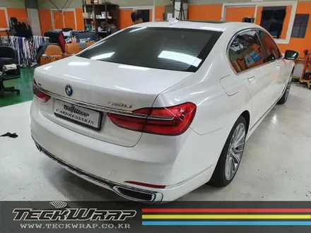 인천랩핑 BMW 740Li 화이트 필름 제거 ▶ 캔디다크레드 자동차랩핑 재시공 / 인천 서구
