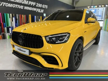 벤츠 GLC63AMG \'BRABUS\' 썬플라워옐로우 전체랩핑 + 크롬딜리트 인천랩핑 카드레스스킨 / 인천 서구