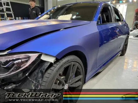 미국 정품 택랩 무광블루크롬 BMW M340i 무광블루크롬랩핑 / 인천 서구